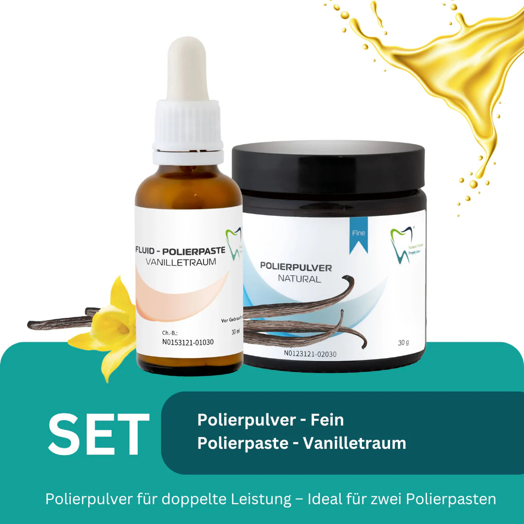 Bio Polierpaste fein Vanilletraum - Fluid und Polierpulver 30 ml